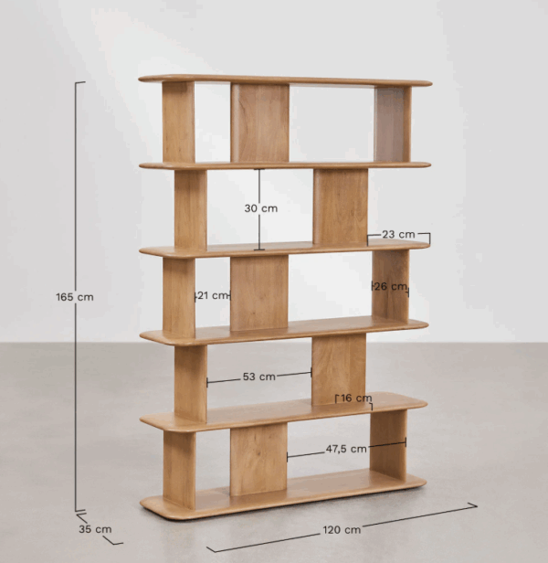 medidas de estanteria madera