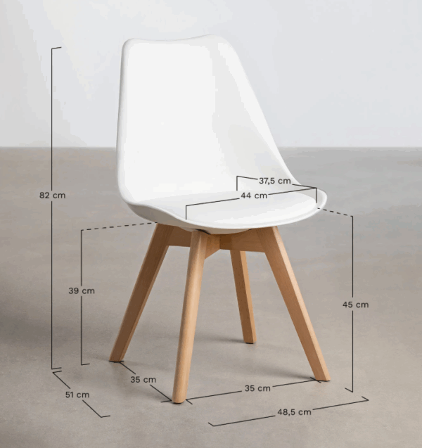 silla nordica medidas